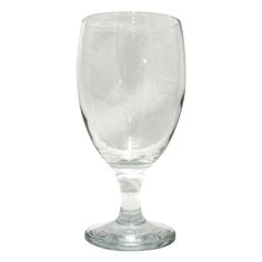 an empty wine glass on a white background