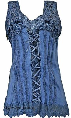 Women's Vintage Corset Tank Top In Blue and many more colors Fitted Sleeveless Tank Top With Lace Patchwork, Sleeveless Vest Corset For Spring, Spring Sleeveless Vest Corset, Spring Sleeveless Lace Top Corset, Spring Lace Top Sleeveless Corset, Fitted Gothic Lace Top, Fitted Lace Patchwork Camisole For Spring, Fitted Cami Top With Lace Patchwork, Spring Lace Camisole Corset