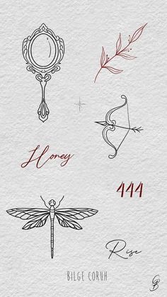 an image of some type of tattoos on paper