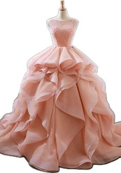 Puffy Tulle Long Prom Dress with Beading, A Line Sleeveless Party Gown Wedding Dress With Beading, Pink Ball Gown, Spring Sale, Modern Chic, Party Gowns, Long Prom Dress, Wedding Gown, Ball Gown, The Pink