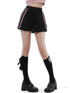 This price is for a skort only, others are not included. Material:Cotton / SpandexSizeSMLFull Length333537Hips909498Waist626670 Spring Gothic Skort, Fitted Harajuku Style Mini Skort, Harajuku Mini Fitted Skort, Harajuku Style Pink Mini Skort, Summer Skort, Pink Harajuku Mini Skort, Black And Pink, Pink Summer, Kawaii Fashion