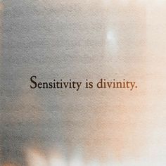 the word sersitivity is divinity written in brown on a white background