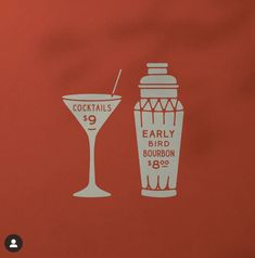 a red shirt with an image of two cocktail glasses and the words cocktails are printed on it