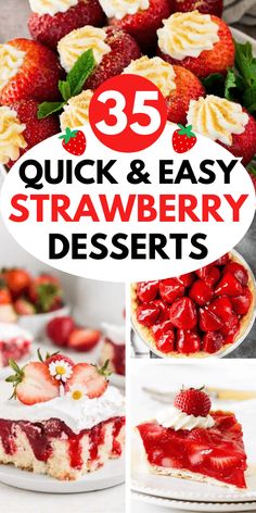 Quick and Easy Strawberry Desserts (1) Easy Dessert Recipes Strawberry, Desserts Made With Fresh Strawberries, Healthy Dessert With Strawberries, Real Strawberry Desserts, What Can I Make With Fresh Strawberries, Use Up Fresh Strawberries, Desserts To Make With Strawberries, Best Strawberry Recipes, Vegetarian Desserts Easy