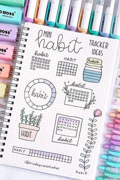 50 Bullet Journal Habit Tracker Ideas For Your Next Spread - Its Claudia G Habit Tracker Doodle, Planer Ideas Diy School, Bujo Study Tracker, Journal Spreads Ideas, May Habit Tracker, Ideas De Bullet Journal, Bujo Habit Tracker, Bullet Journal Tracker Ideas, April Inspiration