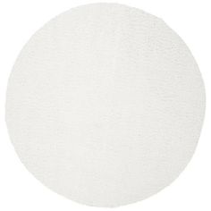 a white round rug on a white background