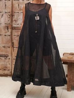 Long Tutu, Cotton Slip, Leisure Fashion, Midi Dress Summer, Dress Cover, Fashion Seasons, Looks Style, Mode Inspiration, Black Midi Dress