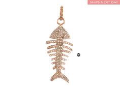 SKU: 2404-DPL Size: 40 x 18mm Diamond Weight: 2.82 Carats Metal: Sterling Silver Finish: 3 Finishes Available Sold As: 1 Piece Crimp Bead Covers, Fish Skeleton, Pendant Diamond, Bone Pendant, Crimp Beads, Fish Bone, Pave Diamonds, Gold Pendant, Pendant Necklaces