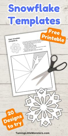 If you're planning for a Winter preschool theme, then you'll love these different snowflake patterns. With paper and scissors your kids can make their own snowflake craft this December/January. Get your copy of the free printable today.