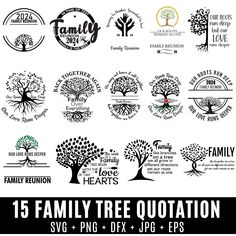 15 family tree logo templates