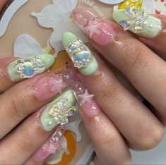 Heavenly Nails, Airbrush Nails, Unicorn Nails, Pretty Nail Designs, Cute Nail Art, Manicure Y Pedicure