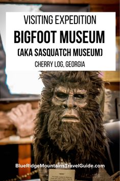 the bigfoot museum with text overlay reading visiting expedition bigfoot museum aka sasquatch museum cherry log, georgia