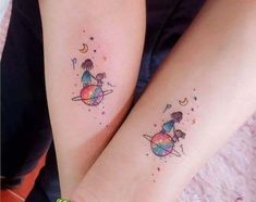 Mutterschaft Tattoos, Letter Tattoo, Tattoo Watercolor, Rainbow Tattoos, Custom Temporary Tattoos, Tattoo For Son, Tatuaje A Color, Mother Daughter Tattoos