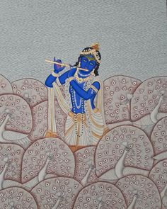 Indian Painting, Tanjore Painting, Krishna Radha Painting