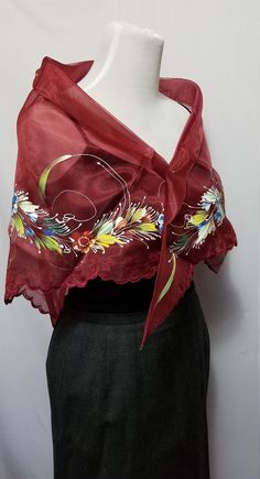 Traditional Embroidered Shawl For Summer, Traditional Red Shawl For Summer, Spanish Shawl, Modern Filipiniana Dress, Modern Filipiniana, Filipiniana Dress, Maria Clara, Small Faces, Shawls And Wraps