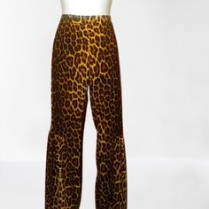 Fabric: 95% Polyester 5% Spandex These High Waist Flare Pants Have A Higher Waistband That Won't Cut Into Your Body And Give You That Muffin Top Look. Cheetah Print L Waist Band 30.5- To 37" Inseam 32 Sideseam 41.5 Rise 12.5 Leg Opening 30 High Waist Flare Pants, Black Flared Leggings, Flare Dress Pants, Ribbed Flares, Boot Cut Leggings, Casual Dress Pants, Flannel Pants, Flared Leggings, Business Casual Dresses