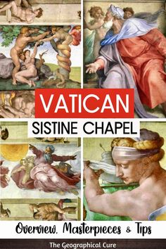 Pinterest pin for guide to the Sistine Chapel Sistine Chapel Michelangelo, Michelangelo Paintings, Michelangelo Art, Museum Guide, The Sistine Chapel, Baroque Ornament, History Of Art, Famous Paintings