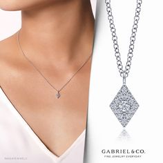 14K White Gold Fashion Necklace NK6415W45JJ #Necklaces #DiamondNecklace #GoldNecklace#GabrielNY #DiamondJewelry #FineJewelry #GabrielAndCo #UniqueJewelry #FineJewelry#FashionJewelry#UniqueJewelry#GiftIdeas#UniqueGifts #DiamondJewelry #Jewelry Diamond Pendants, Gold Fashion Necklace, Classic Necklace, Diamond Pendant Necklace, Gold Fashion, Pave Diamonds, Diamond Pendant, Shop Necklaces, Diamond Jewelry