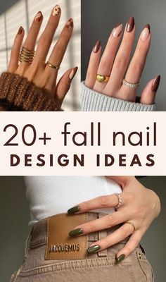 Fall Nails Neutrals, Fall Nails Ideas Autumn Designs, Fall Round Acrylic Nails, Cute Short Nails For Fall, Muted Fall Nails, Autumn 2024 Nail Trends, Fall Nails Minimalist, Nail Autumn 2024, Oval Nails Designs For Fall