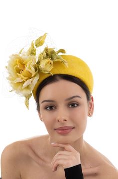 Yellow Headband, Royal Ascot Headband, Yellow Hat, Royal Ascot, Fascinator, Yellow Ascot Hats, Kentucky Derby Hat, Fascinator - Etsy Derby Hats Diy Ideas, Derby Headband, Black Leather Hat, Yellow Headband, Hair Accessories Tiara, Royal Ascot Hats, Sinamay Hats