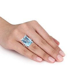 This one-of-a-kind ring is crafted in 14-karat white gold and features an octagon-cut blue topaz at the core of its stunning diamond studded split shank design. Octagon Ring, Statement Rings Diamond, Split Shank, Diamond Color, Diamond Clarity, Diamond Studs, Statement Ring, Saks Fifth, Blue Topaz