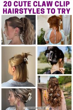 Pin this for effortless and chic hairstyles using claw clips for any occasion! Elevate your look with these trendy styles that are perfect for all hair types. Discover how to achieve these stunning looks with ease. #ClawClipHairstyles #FashionInspo #HairIdeas Ways To Style Long Hair With Claw Clip, Claw Clip Hairstyles Long Hair Wedding, Cute Ways To Use A Claw Clip, Long Hairstyles With Clips, Updo Hair Extensions, Hair Accessories Updo, Space Buns Hair, Curled Updo, Bun Hair Piece