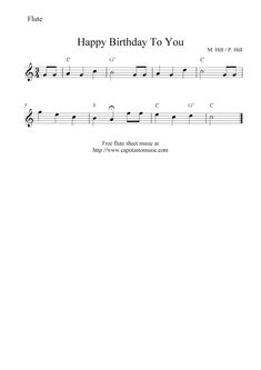 sheet music with the words happy birthday to you