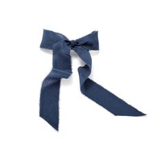 Made of raw edge silk, this mini bow barrette will add a soft touch to your look. Available in Blush, Navy, and Black. Made to order in NYC. Collage Items, Lelet Ny, Wispy Hair, Bow Barrette, Nyc Studio, Mini Bow, Silk Bow, Mini Bows, Collage Wall