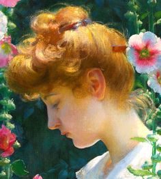 Hollyhocks and Sunlight (1902) details