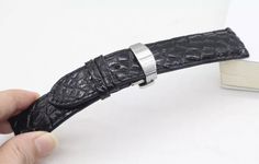 Black Genuine Hornback Alligator Leather Watch Strap Quick Release For Men's #87 | eBay Elegant Watch Bands For Everyday Use, Alligator Crocodile, Leather Skin, Leather Watch Strap, Crocodile Leather, Quick Release, Watch Strap, Cow Leather, Alligator