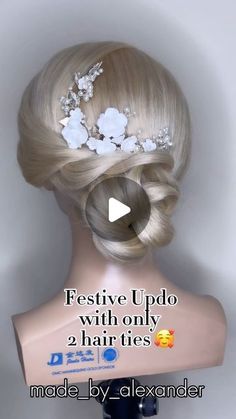 Hair Artist Master Alexander Izhak on Instagram: "Festive Updo with only 2 hair ties 
Easy & Simple Updo Bun 🥰 
✨WATCH ✨LEARN ✨SAFE

#made_by_alexander #fashion #art #elle #vogue #bazar #hairstyling #updospecialist #hairfy #haireducation #skills #education #fashiontutorial #longhairstyles #wedding #hairbrained #braidstyles #hairupdos #weddinginspiration #hairfy #hairupdo #wedding #hairdressing #blondehair #updohairstyles #fashionnova #grwm #getreadywithme" Updo Easy, Simple Updo, Hair Artist, Long Layered Haircuts, Hair Tutorials Easy, Hair Brained, Fashion Tutorial, Up Dos