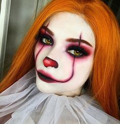 Pennywise Makeup Girl, Cats In Halloween Costumes, Pennywise Halloween Costume, Oscar 2024, It Makeup, Horror Make-up