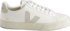 Logo P, White Beige, Sneakers White, Leather Sneakers, Contrasting Colors, Rubber Sole, Lace Up, Branding, Sneakers