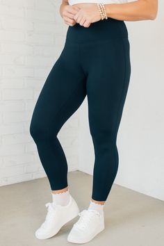 Stay comfortable all day long with our Butter Soft High Waist Leggings. Made from brushed microfiber, these full length leggings are buttery soft and have the perfect stretch and recovery. Say goodbye to uncomfortable and restrictive leggings and hello to ultimate comfort and flexibility. 90% Polyester, 10% Spandex Tummy control Moisture wicking Four-way stretch SIZING: Model is 5'4" wears a size 5 and is modeling the small. Small 2-4 Medium 6-8 Large 10-12 X-Large 14-16 MEASUREMENTS: SIZE WAIST Lounge Wear Sets, Jean Romper, Hair Socks, Poncho Tops, High Waist Leggings, Jumpsuit Shorts Rompers, Short Jumpsuit, Knee Length Dresses, Lounge Pants