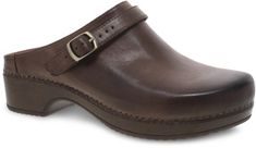 Classic Mules With Single Toe Strap, Formal Leather Clogs With Heel Strap, Leather Clogs With Heel Strap For Work, Classic Clogs With Leather Lining For Work, Classic Closed Toe Mules With Heel Loop, Classic Leather Mules With Heel Strap, Formal Closed Toe Clogs With Buckle Closure, Classic Leather-lined Clogs For Workwear, Classic Workwear Clogs With Leather Lining