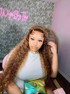 Wet And Wavy Colored Wigs, Brown Wet And Wavy Wig, Wet And Wavy Hair, Sleek Ponytail Hairstyles, Lace Fronts, Sew In Hairstyles, Creative Hair Color, Black Ponytail Hairstyles