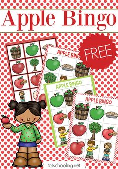 an apple themed printable game for kids to play