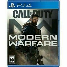 call of duty modern warfare on the cover of a playstation 4xl game