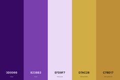 the color palette is purple, yellow, and orange with black letters on it that say dyc0387