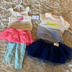 Nwt! Yay! Super Cute Baby Girl Outfit! Cat And Jack, Navy Tutu Skirt And Shirt Sleeve Top. Helps Cutie - Carters Outfit, Onesie Top And Pants With Tutu Both Size 6 Month Non Smoking Home. Bundle And Save! Cute Stretch Sets For Spring, Stretch Playtime Sets For Summer, Stretch Sets For Summer Playtime, Cute Spring Play Sets, Cute Fitted Playtime Sets, Cute Fitted Sets For Playtime, Fun Blue Sets For Spring, Blue Fun Style Spring Sets, Fun Blue Spring Sets