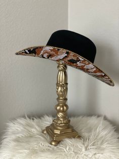 Hand made Rhinestone cowboy hat *perfect for festivals and concerts*  *no refunds* All items are custom made and final sale