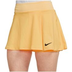 Nikecourt Dri-Fit Victory Women's Plus Flouncy Skirt Yellow- Size 1x Nwt Sustainable Materials Own The Court In This Skirt. The Flouncy, Stretchy Design Is Made From Lightweight Fabric That's Made With At Least 75% Recycled Polyester Fibers. A Single Pleat In The Front Gives You Room To Move While You Run And Slide. Nike Dri-Fit Technology Moves Sweat Away From Your Skin For Quicker Evaporation, Helping You Stay Dry And Comfortable. Lightweight Jersey Fabric Is Soft, Breathable And Very Stretchy Nike Skort, Nike Tennis Skirt, Club Skirts, White Skort, Nike Neon, Athletic Skort, Athletic Skirt, Nike Fit, Tennis Skort