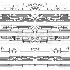 an art deco pattern in black and white stock photo, this is a great example for decor