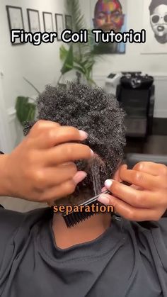 This step-by-step is everything we needed for attempting these beautiful finger coil curls! #curls Natural Hair Fingercoils, Comb Coils 4c Hair, 4c Natural Curls, Curl Out Natural Hair, Short Finger Coils Natural Hair, Finger Coils Natural Hair Tutorials, Finger Coil Hair Styles, How To Do Finger Curls, Fingercoils Hairstyle