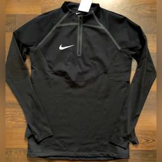 Nike Therma Fit Adv Winter Warrior Drill Top Soccer Jacket Men Size 2xl Brand New With Tags! Winter Training Long Sleeve Outerwear, Technical Long Sleeve Track Jacket For Training, Black Long Sleeve Training Outerwear, Black Long Sleeve Outerwear For Training, Black Long Sleeve Moisture-wicking Track Jacket, Functional Black Half-zip Track Jacket, Black Outerwear For Training In Fall, Black Tops For Training In Fall, Black Outerwear For Fall Training