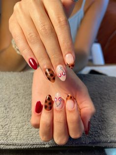 #nails #nailart #naildesign #cheetah #cherry #funkynaildesigns #gelnails #gelnailpolish #frenchnails #cheetahnails Cherry Cheetah Nails, Funky Nail Designs, Cheetah Nails, Cherry Nails, Nails Nailart, Gel Nail Polish, French Nails, Red Nails, Nail Inspo