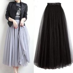 Long Mesh Skirt, Maxi Pleated Skirt, Layer Fashion, Skirt Tutu, Curvy Hips, Tulle Skirts, Skirts Women, Goth Dress, Pleated Maxi Skirt