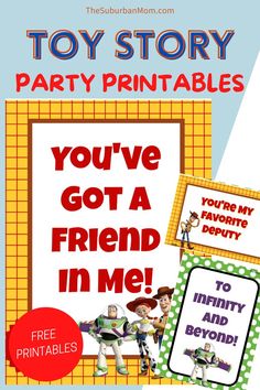 toy story party printables for kids and adults to use on their own walls