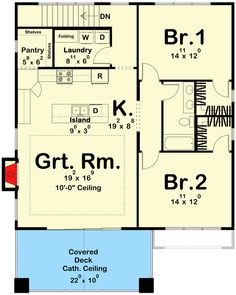 the first floor plan for a house with two levels and an attached garage area,