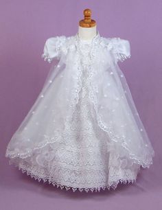 Short-Sleeves Baptism Dress with Lace by KidsCollection on Etsy Fitted Lace Dress With Lace Trim For First Communion, Fitted Sleeveless Baptism Dress For Confirmation, Spring First Communion Fitted Lace Dress, Fitted Lace Dress For First Communion In Spring, Spring Fitted Lace Dress For First Communion, Fitted Lace Dress For First Communion Summer, Fitted Lace Patchwork Baptism Dress For Spring, Fitted Spring Baptism Dress With Lace Patchwork, Fitted Flutter Sleeve Baptism Dress